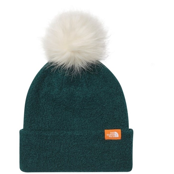 The North Face city plush pom beanie OS ponderosa green - Picture 1 of 3